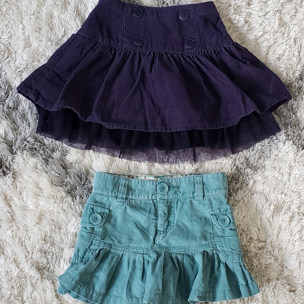 Girls 4 Corduroy skirts